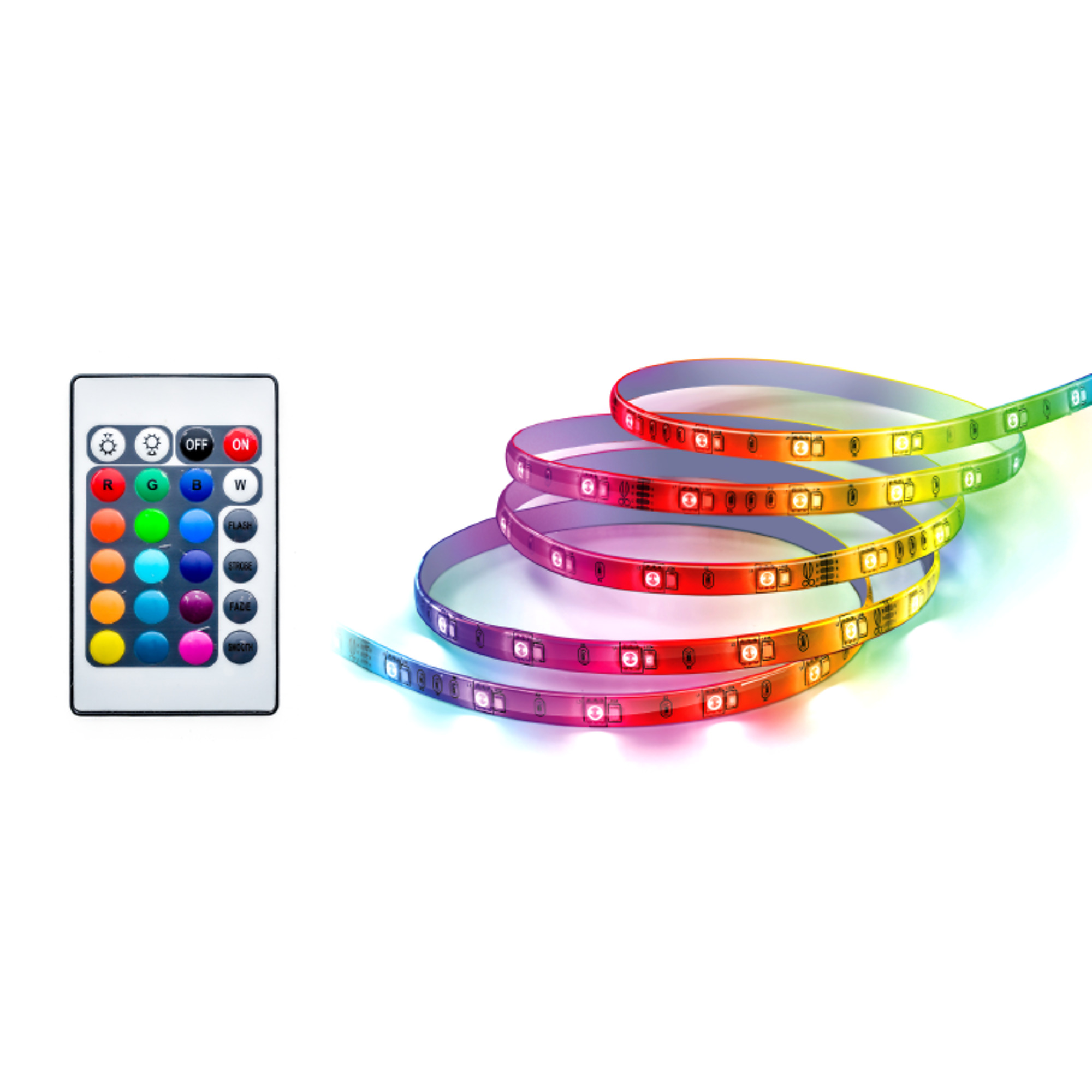 Lifeware LED RGB 33ft. Strip Light with Remote, Battery/USB, Assorted Colors, Model# CSLL064-014